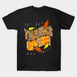 Thanks Giving Logo for Thanksgiving T-Shirt